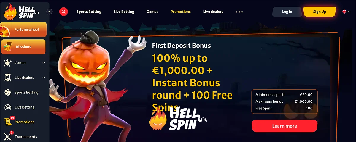 HellSpin Spletno Igralnico